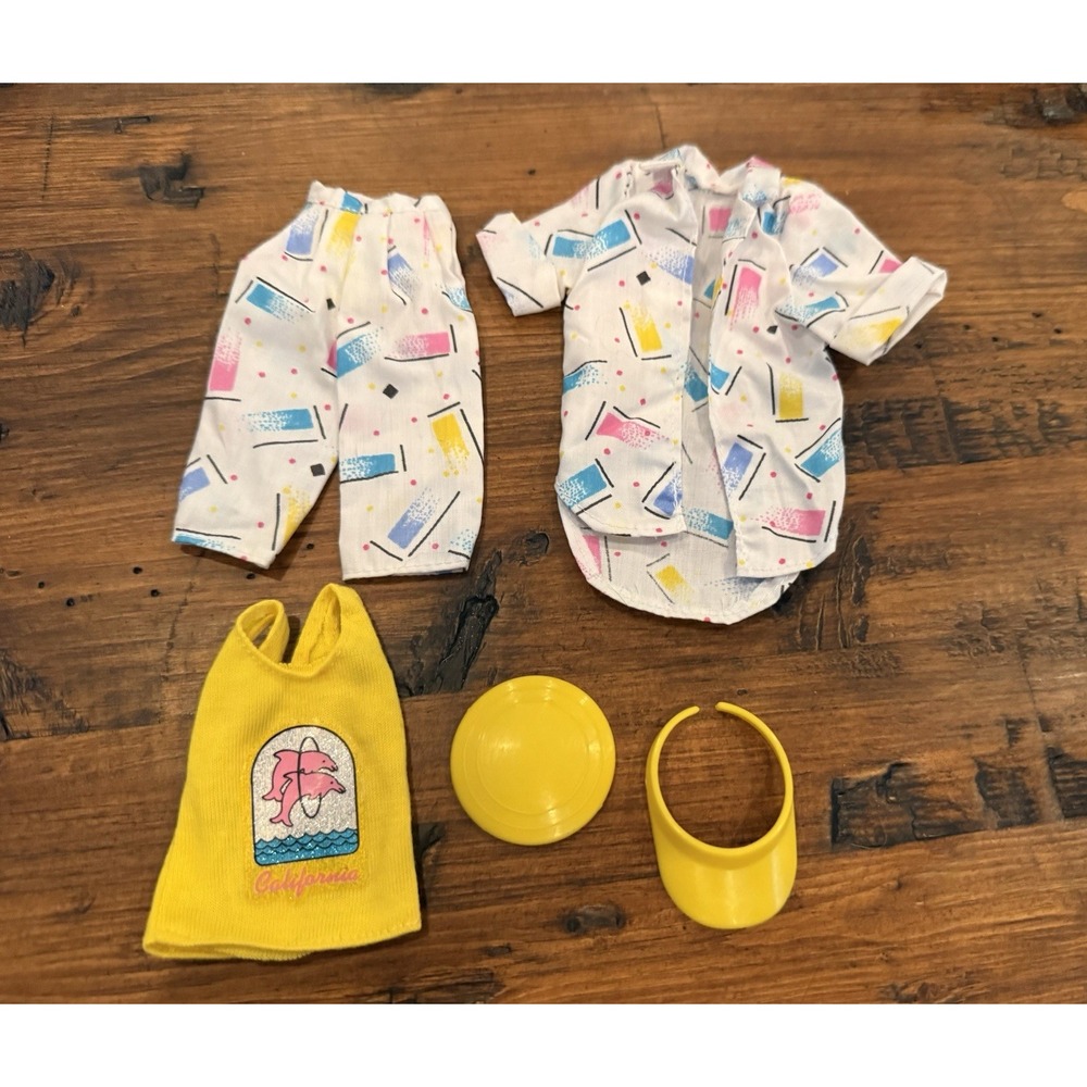 Vintage Mattel California Barbie Outfit Set Top & Pants Multicolor 1987 4465